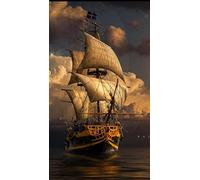 1000 piece jigsaw puzzle, educational jigsaw puzzle boat sailing scenery art, family interactive game, brain challenge jigsaw set70x50cm