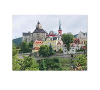 1000 Piece Jigsaw Puzzle,Elbogen, Loket, the Bohemian Rothenburg in the Czech Republic,Adults Children Wood Toy Educational Game(75x50cm)-AE88