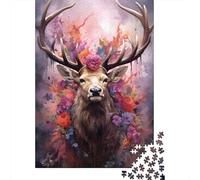 1000 Piece Jigsaw Puzzle, Elk The Royal Beaute, 52x38cm/1000pcs, for Adults, Thoughtful Gift Idea, Winter Home Activity And Time at Home