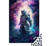 1000 Piece Jigsaw Puzzle Epic Japanese Samurai Jigsaws Puzzles Wooden Puzzle Assembly Toy Family Interactive Game 1000pcs (75x50cm)