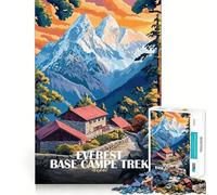 1000 Piece Jigsaw Puzzle Everest Base Camp Trek Nepal Art Exact Cut Play Smart Brain Toy Relax Time Game Christmas Art Display (50x75cm)