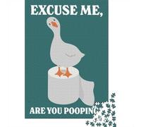 1000 Piece Jigsaw Puzzle, Excuse Me, Are You Pooping？(2), 52x38cm/1000pcs, for Adults, Thoughtful Gift Idea, Screen-Free Leisure And Time at Home