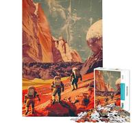 1000 Piece Jigsaw Puzzle Exploring Mars Vintage Adult Jigsaw Puzzle Brain Teaser Game Wall Decoration Unique Birthday And Xmas Gifts (Size 50x75cm)