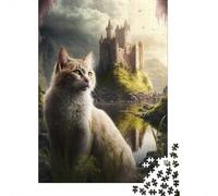 1000 Piece Jigsaw Puzzle, Fairy Tale Cat Castle, 70x50cm/1000pcs
