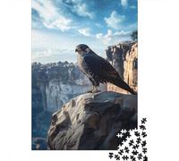 1000 Piece Jigsaw Puzzle, Falcon on Clifftop, 52x38cm/1000pcs, for Adults, Shared Puzzle Activity, Weekend Leisure And Time Together