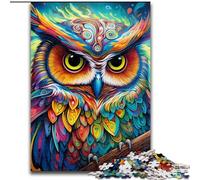 1000-Piece Jigsaw Puzzle Fantasy Art Owl 1000 Pieces Puzzle Gifts for Family Fun Perfect for Holidays, Interactive Game Nights (Szie 26x38cm)