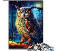 1000 Piece Jigsaw Puzzle Fantasy Art Owl Challenging Puzzles for Family Fun Perfect for Holidays, Interactive Game Nights (Szie 26x38cm)