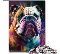 1000-Piece Jigsaw Puzzle Fantasy Bulldog Puzzles for Adults Relaxing Entertainment, Home Decor (Size 26x38cm)