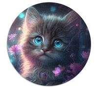 1000-Piece Jigsaw Puzzle Fantasy Cat Puzzles for Adults Challenging Brain Teaser for Teenagers, Family Game Night Fun 67.5x67.5cm
