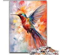 1000 Piece Jigsaw Puzzle Fantasy Hummingbird Made of Wood, for Parents, Lovers, Friends - Age 14+ 50x75cm An for Christmas Or Birthdays