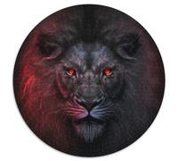 1000-Piece Jigsaw Puzzle Fantasy Lion Round JigsawPuzzle 1000 Pieces for Adults Interactive Family Game, Brain Challenge, Educational Toy 67.5x67.5cm