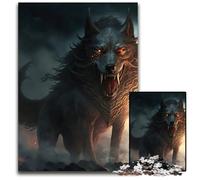 1000 Piece Jigsaw Puzzle Fenrir The Norse WolfJigsaw Puzzles for Adults Challenging Brain Teaser Family Activity Home Decor 1000 PCS(75x50cm)