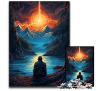 1000 Piece Jigsaw Puzzle Finding Your Zen Wooden Puzzles Ideal for Lover Perfect Christmas New Year Valentine's Gift 1000 PCS(75x50cm)