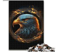 1000 Piece Jigsaw Puzzle Fire Eagle Head Impossible Jigsaw Puzzles for Adults size 26x38cm for Holidays, Birthdays, And Family Game Nights