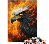 1000 Piece Jigsaw Puzzle Flaming Eagle Majesty Puzzle For Teenagers Pattern Assembly Train Your Brain And Hands Gifts for Friends And Family (75x50cm/1000pcs)