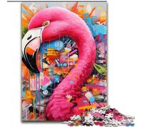 1000 Piece Jigsaw Puzzle Flamingo Graffiti JigsawPuzzle 1000 Pieces for Adults Family Interaction & Brain Challenge, Family Activity Challenge (Szie 50x75cm)