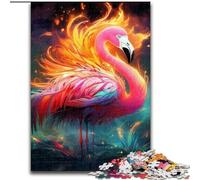 1000 Piece Jigsaw Puzzle Flamingo Wooden Jigsaw Puzzles Challenging DIY Brain Game, Interactive Family Activity (Size 38x26cm)