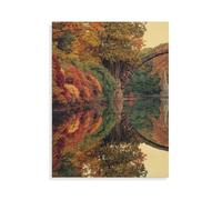 1000 Piece Jigsaw Puzzle for Adult & Kid，Autumn landscape with a perfect reflection in the colorful autumn forest，Challenging Adult Puzzle, Toy Gift for Girl/Boy/Christmas（50x70cm）-AP9