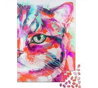 1000 Piece Jigsaw Puzzle for Adults, 38x26cm/1000pcs, Abstract Cat Cute, Festive Gift Idea, Screen-Free Activity And Cosy Winter Evenings