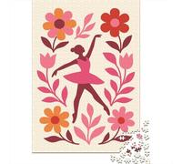 1000 Piece Jigsaw Puzzle for Adults, 38x26cm/1000pcs, Ballerina Surrounded by Flowers, Shared Puzzle Activity, Quiet Home Time And Friends And Family