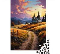 1000 Piece Jigsaw Puzzle for Adults, 38x26cm/1000pcs, Cozy Cabin in The Mountains, Shared Puzzle Activity, Time Around The Table And Time Together