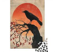 1000 Piece Jigsaw Puzzle for Adults, 38x26cm/1000pcs, Crows Ravens Wall Art Prints, Relaxing Winter Hobby, Weekend Downtime And Cold-Weather Weekends