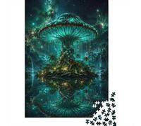 1000 Piece Jigsaw Puzzle for Adults, 38x26cm/1000pcs, Enchanted Bioluminescent Mushroom Forest, Shared Puzzle Activity, Weekend Leisure And Weekend Downtime