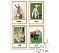 1000 Piece Jigsaw Puzzle for Adults, 38x26cm/1000pcs, Farm Animals Flashcards Set, Screen-Free Activity And Cosy Winter Evenings