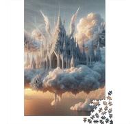 1000 Piece Jigsaw Puzzle for Adults, 38x26cm/1000pcs, Floating Castle in The Clouds, Indoor Puzzle Activity, Quiet Evening Leisure And Time at Home