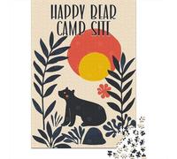 1000 Piece Jigsaw Puzzle for Adults, 38x26cm/1000pcs, Happy Bear Camp Site Poster, Gift for Puzzle Lovers, Family Activity And Evening Downtime