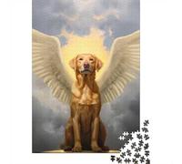1000 Piece Jigsaw Puzzle for Adults, 38x26cm/1000pcs, Lab Angel, Indoor Family Activity, Quiet Home Time And Weekend Downtime