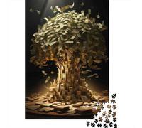 1000 Piece Jigsaw Puzzle for Adults, 38x26cm/1000pcs, Money Tree Growth, Shared Puzzle Activity, Time Around The Table And Time Together
