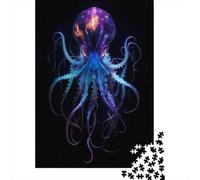1000 Piece Jigsaw Puzzle for Adults, 38x26cm/1000pcs, Neon Vampire Squid, Indoor Family Activity, Quiet Home Time And Weekend Downtime