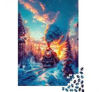 1000 Piece Jigsaw Puzzle for Adults, 38x26cm/1000pcs, Old Train on The Tracks, Gift for Puzzle Lovers, Screen-Free Leisure And Time at Home