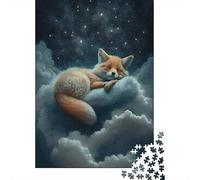 1000 Piece Jigsaw Puzzle for Adults, 38x26cm/1000pcs, Red Fox Dreaming, Thoughtful Gift Idea, Screen-Free Leisure And Evening Downtime