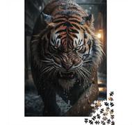 1000 Piece Jigsaw Puzzle for Adults, 38x26cm/1000pcs, The Predator Tiger, Gift for Puzzle Lovers, Winter Home Activity And Evening Downtime
