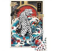 1000 Piece Jigsaw Puzzle for Adults, 38x26cm/1000pcs, Tiger Rising, Shared Puzzle Activity, Quiet Home Time And Couples And Families