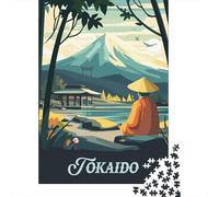 1000 Piece Jigsaw Puzzle for Adults, 38x26cm/1000pcs, Tokaido Board Game Inspired Illustration, Idea, Family Activity And Cosy Winter Evenings