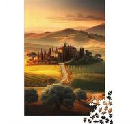 1000 Piece Jigsaw Puzzle for Adults, 38x26cm/1000pcs, Tuscany Italy Landscape(9), Screen-Free Activity And Cosy Winter Evenings