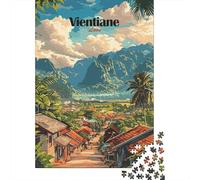 1000 Piece Jigsaw Puzzle for Adults, 38x26cm/1000pcs, Vientiane, Laos Travel, Shared Puzzle Activity, Quiet Home Time And Friends And Family