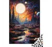 1000 Piece Jigsaw Puzzle for Adults, 52x38cm/1000pcs, Alien Landscape with River, Relaxing Winter Hobby, Home Relaxation And Cold-Weather Weekends