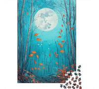 1000 Piece Jigsaw Puzzle for Adults, 52x38cm/1000pcs, Autumn Moonlit Forest, Shared Puzzle Activity, Time Around The Table And Time Together