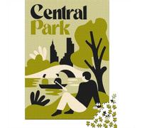 1000 Piece Jigsaw Puzzle for Adults, 52x38cm/1000pcs, Central Park Wall Art, Gift for Puzzle Lovers, Winter Home Activity And Time at Home