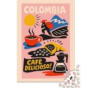 1000 Piece Jigsaw Puzzle for Adults, 52x38cm/1000pcs, Colombian Coffee, Shared Puzzle Activity, Quiet Home Time And Couples And Families