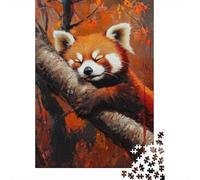 1000 Piece Jigsaw Puzzle for Adults, 52x38cm/1000pcs, Dreaming Red Panda, Indoor Puzzle Activity, Quiet Evening Leisure And Cosy Evenings