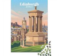 1000 Piece Jigsaw Puzzle for Adults, 52x38cm/1000pcs, Edinburgh Scotland, Winter Indoor Activity And Family Time at Home