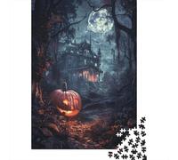 1000 Piece Jigsaw Puzzle for Adults, 52x38cm/1000pcs, Haunted House Halloween, Festive Gift Idea, Winter Indoor Activity And Holiday Downtime