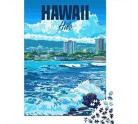 1000 Piece Jigsaw Puzzle for Adults, 52x38cm/1000pcs, Hawaii Hilo City, Idea, Winter Indoor Activity And Family Time at Home