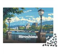 1000 Piece Jigsaw Puzzle for Adults, 52x38cm/1000pcs, Hiroshima Cityscape, Screen-Free Winter Activity, Home Relaxation And Time at Home