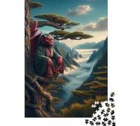 1000 Piece Jigsaw Puzzle for Adults, 52x38cm/1000pcs, Japanese Demon Guardian Statue, Festive Gift Idea, Winter Indoor Activity And Family Time at Home